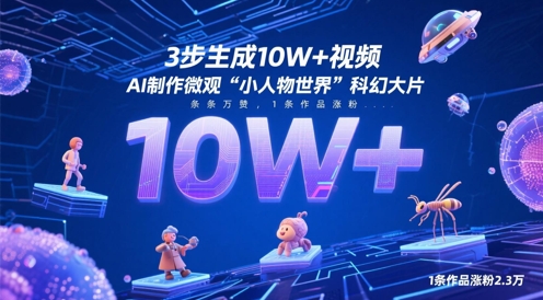 AI制作微观“小人物世界”科幻大片，条条万赞-AI创作学习-提示词应用-短视频玩法智汇云
