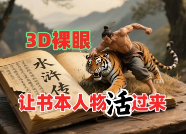利用AI制作：书本人物裸眼3D视频，保姆级教程-AI创作学习-提示词应用-短视频玩法智汇云