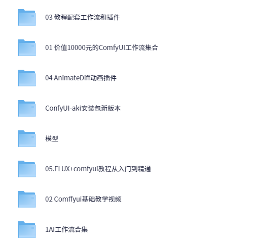 B站精品课《AI-Comfyui工作流+FLUX模型视频教程合集（附配套课件）》-AI创作学习-提示词应用-短视频玩法智汇云