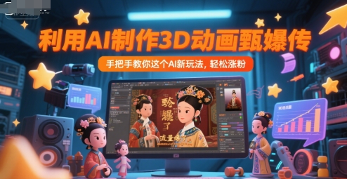 利用AI制作3D动画甄嬛传，流量爆了，手把手教你-AI创作学习-提示词应用-短视频玩法智汇云