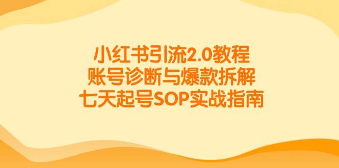 小红书引流2.0教程，系统讲解从账号搭建到爆款内容生产的全流程-AI创作学习-提示词应用-短视频玩法智汇云