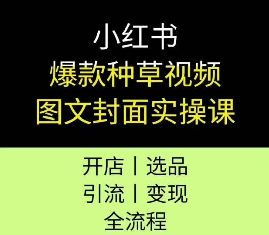 小红书爆款种草视频图文封面实操课，开店、选品、引流、变现全流程-AI创作学习-提示词应用-短视频玩法智汇云