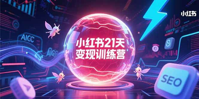 小红书21天变现训练营，AIGC工具高效应用，SEO优化核心技巧-AI创作学习-提示词应用-短视频玩法智汇云