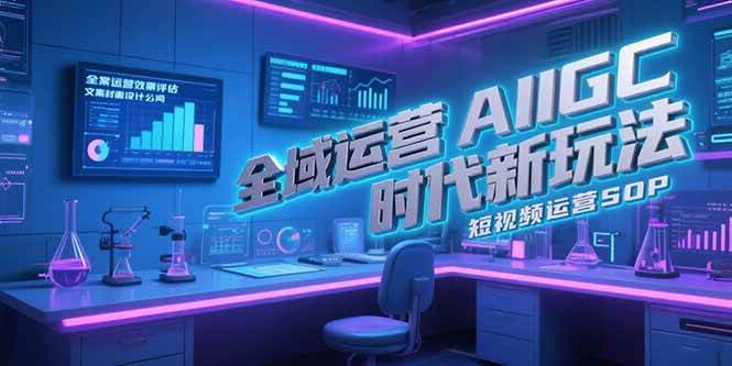 全域运营AIGC：操盘孵化IP打造，文案封面设计公式，短视频运营SOP-AI创作学习-提示词应用-短视频玩法智汇云