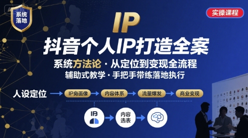 个人IP：系统落地实操大课，实操课程，辅助落地-AI创作学习-提示词应用-短视频玩法智汇云
