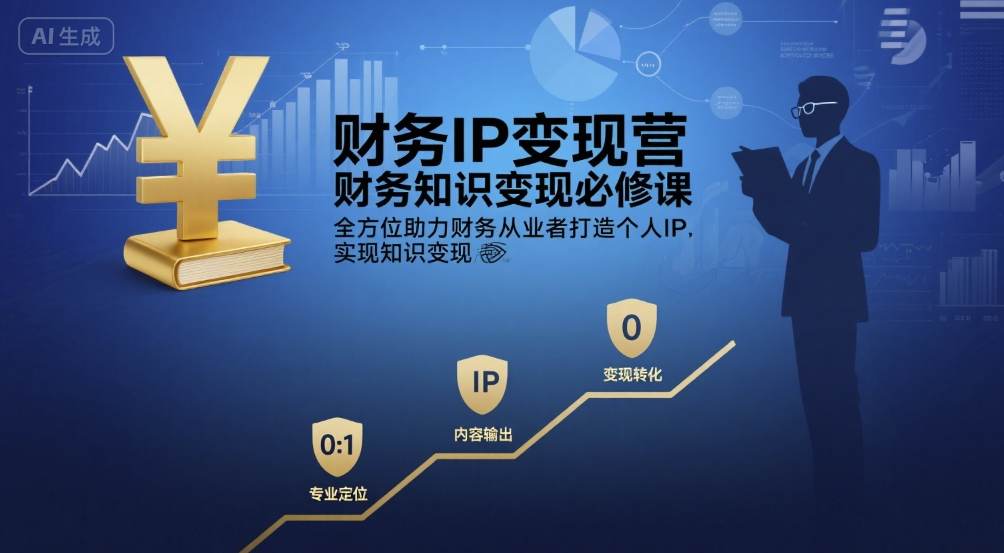 财务IP变现营，财务知识变现必修课，全方位助力财务从业者打造个人IP-AI创作学习-提示词应用-短视频玩法智汇云