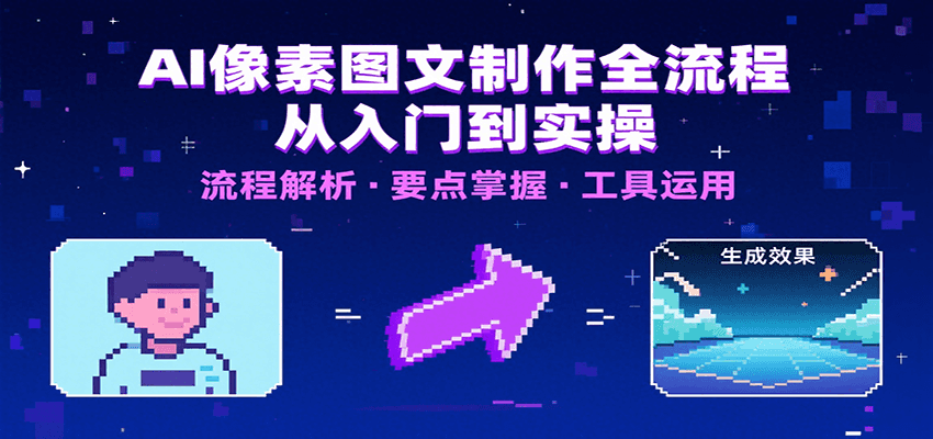 AI像素图文制作全流程：内容要点、文案选择及所用工具，助你快速入局-AI创作学习-提示词应用-短视频玩法智汇云