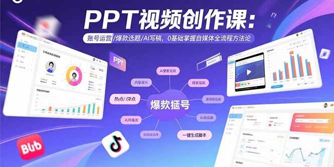 用PPT制作自媒体视频：账号运营/爆款选题/AI写稿，0基础掌握自媒体全流程方法论-AI创作学习-提示词应用-短视频玩法智汇云
